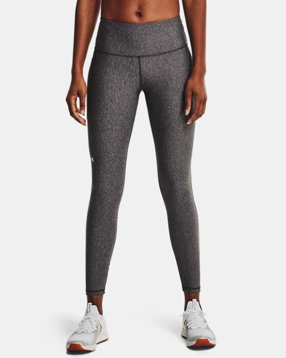 Damen HeatGear® No-Slip Waistband Full-Length-Leggings, Gray, pdpMainDesktop image number 0